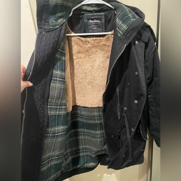 Pepe Jeans Womens Black Jacket Parka SZ. M - Picture 3 of 6